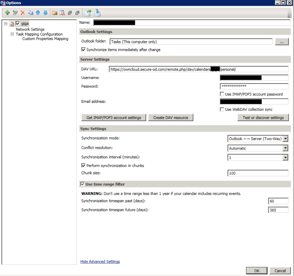ownCloud sync Outlook1